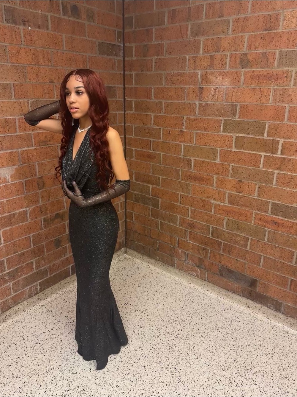 Babyboo Black glitter dress